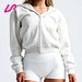cropped zip up hoodie oversized